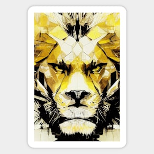 Lion Wild Nature Free Spirit Art Brush Painting Magnet